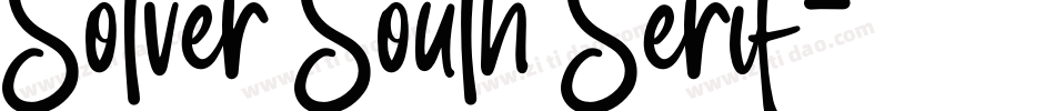 Solver South Serif字体转换